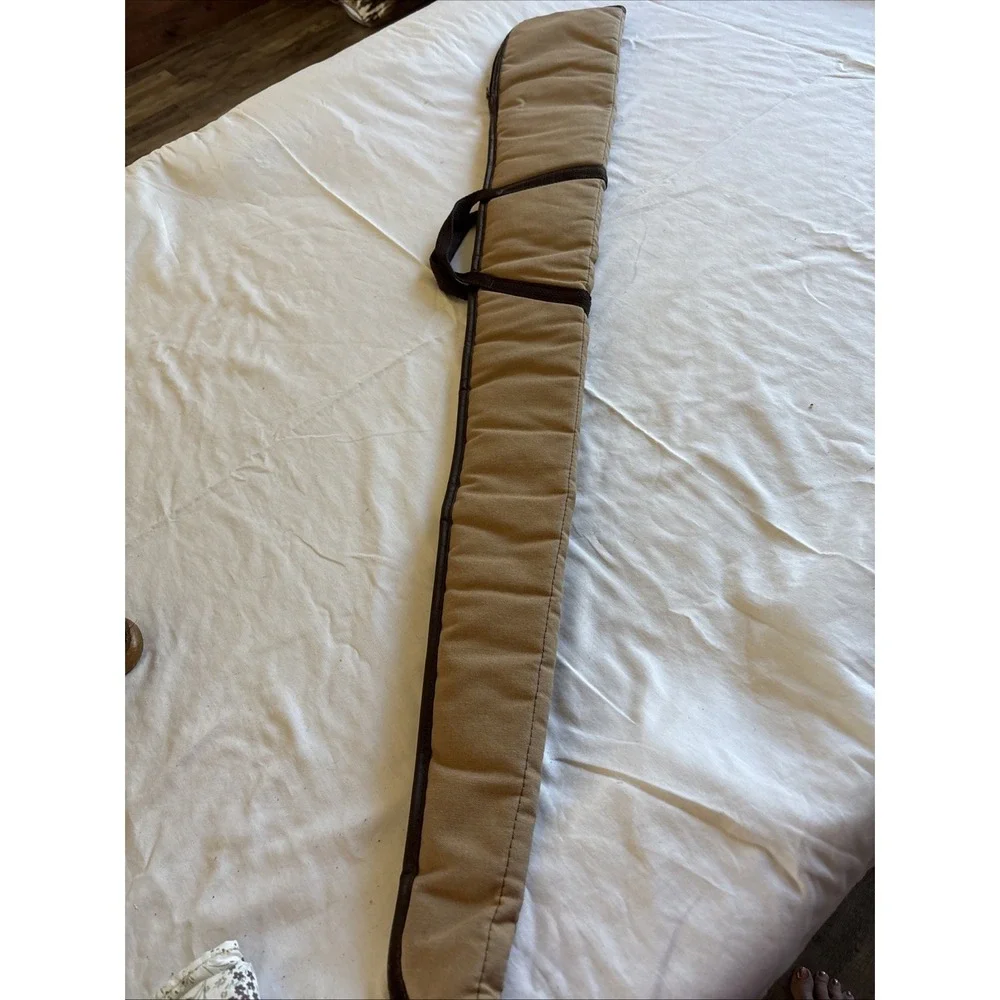 Vintage Kolpin Soft Gun Bag - Canvas Tan Brown - Cotton Liner 52 Inch